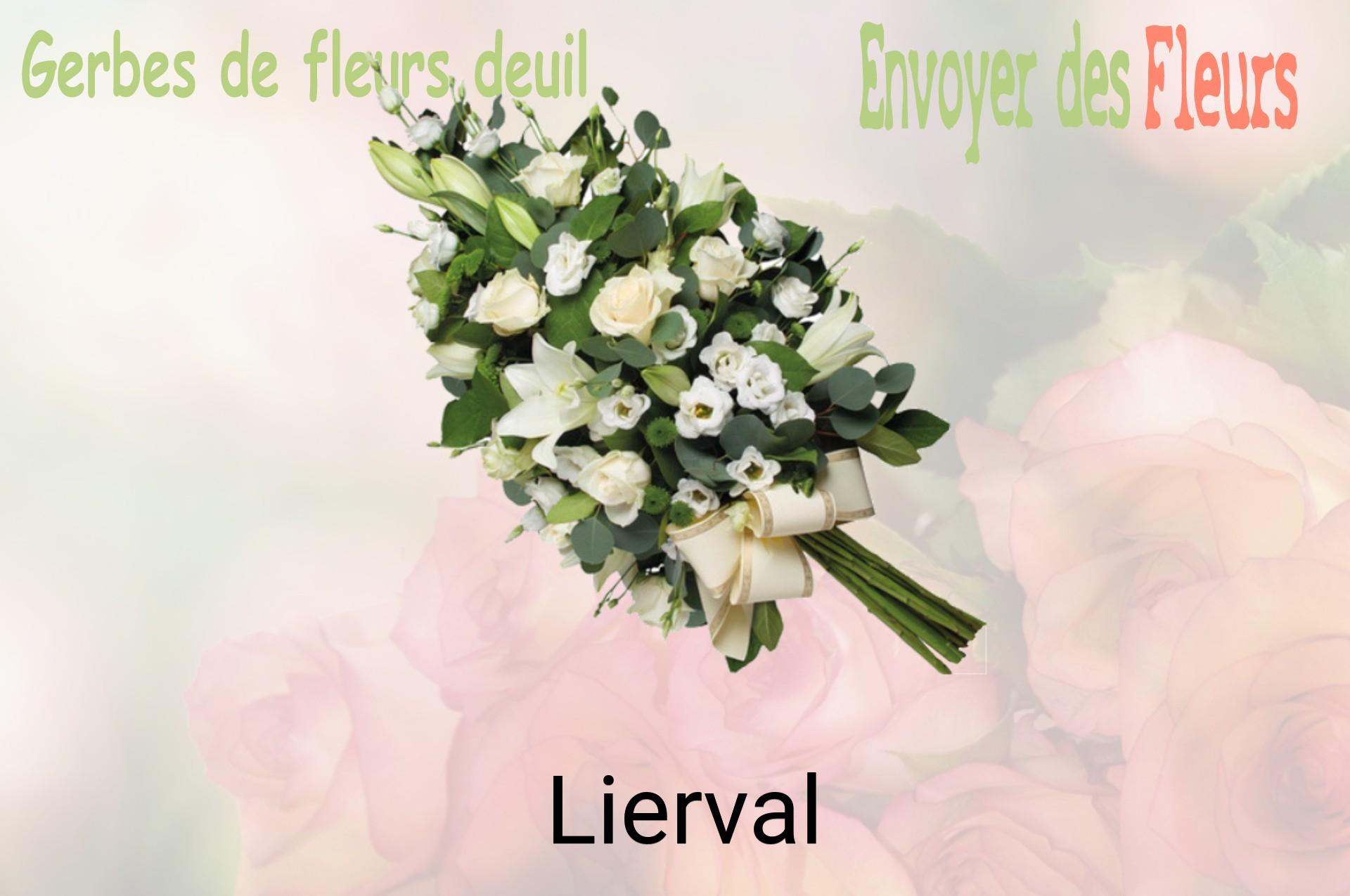 Gerbe de fleurs de deuil livrée à Lierval